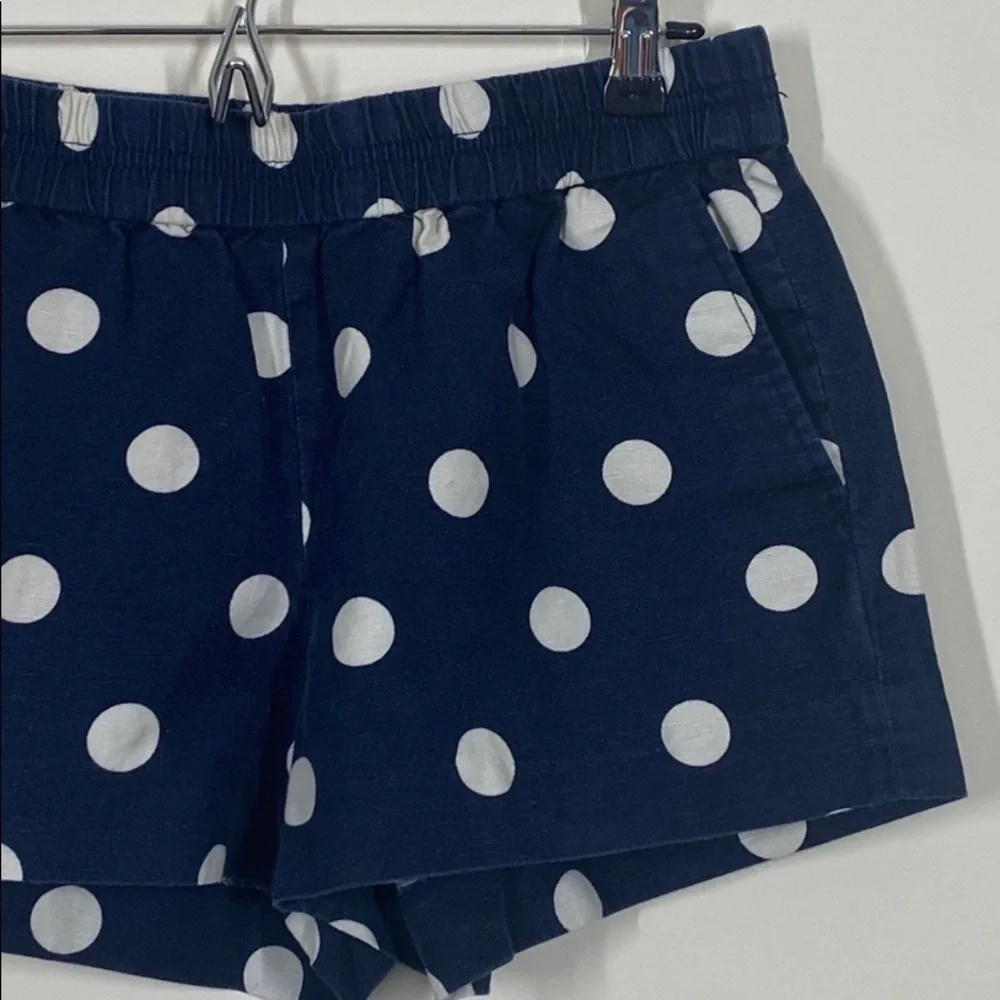 J Crew Blue Polka Dots Shorts Size 4 - Picture 2 of 6